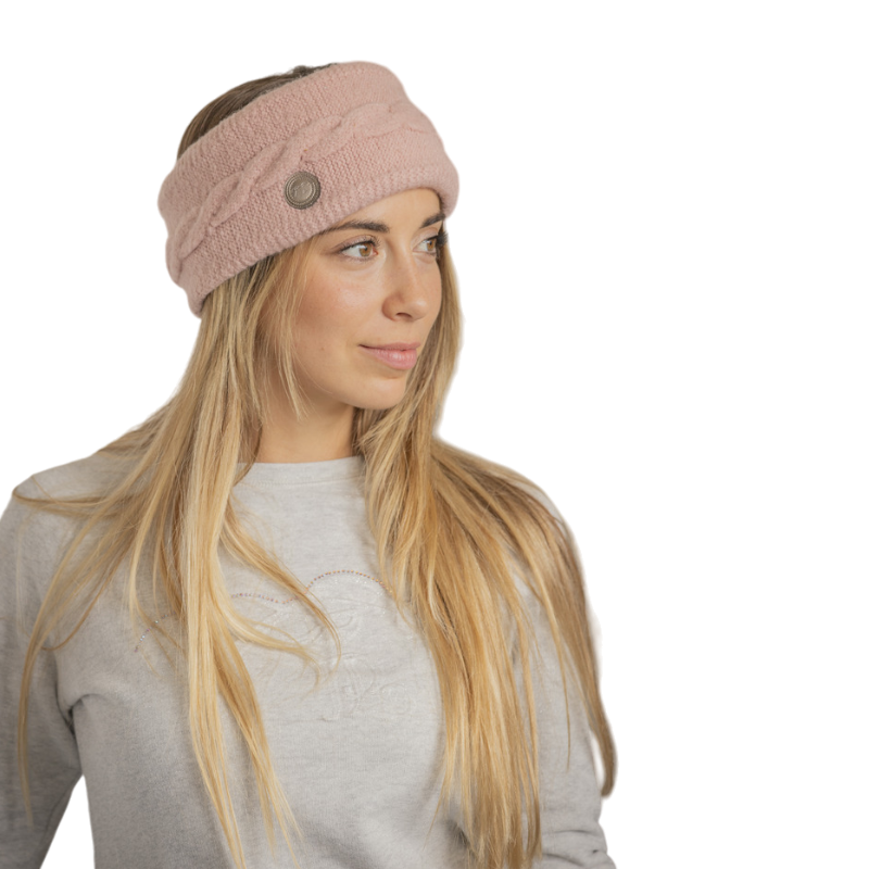 Pénélope - Bandeau Mel rose poudré | - Ohlala