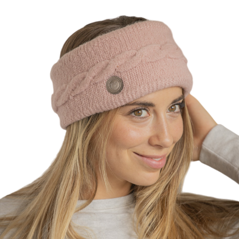 Pénélope - Bandeau Mel rose poudré | - Ohlala