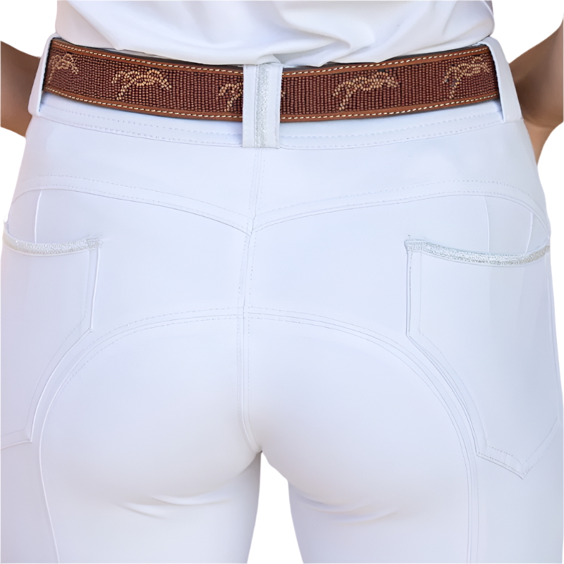 Pénélope - Ceinture femme Pearlog cognac/ caramel | - Ohlala