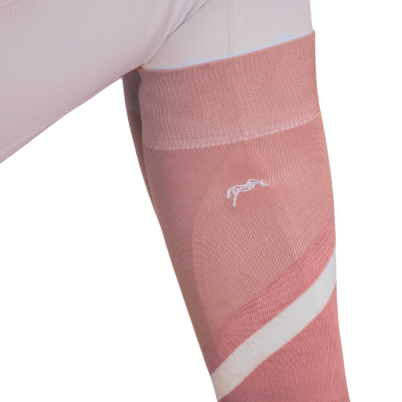 Pénélope - Chaussettes d'équitation Fun rose/ blanc x2 | - Ohlala