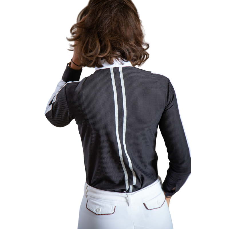 Pénélope - Chemise manches longues femme Showshirt noir | - Ohlala