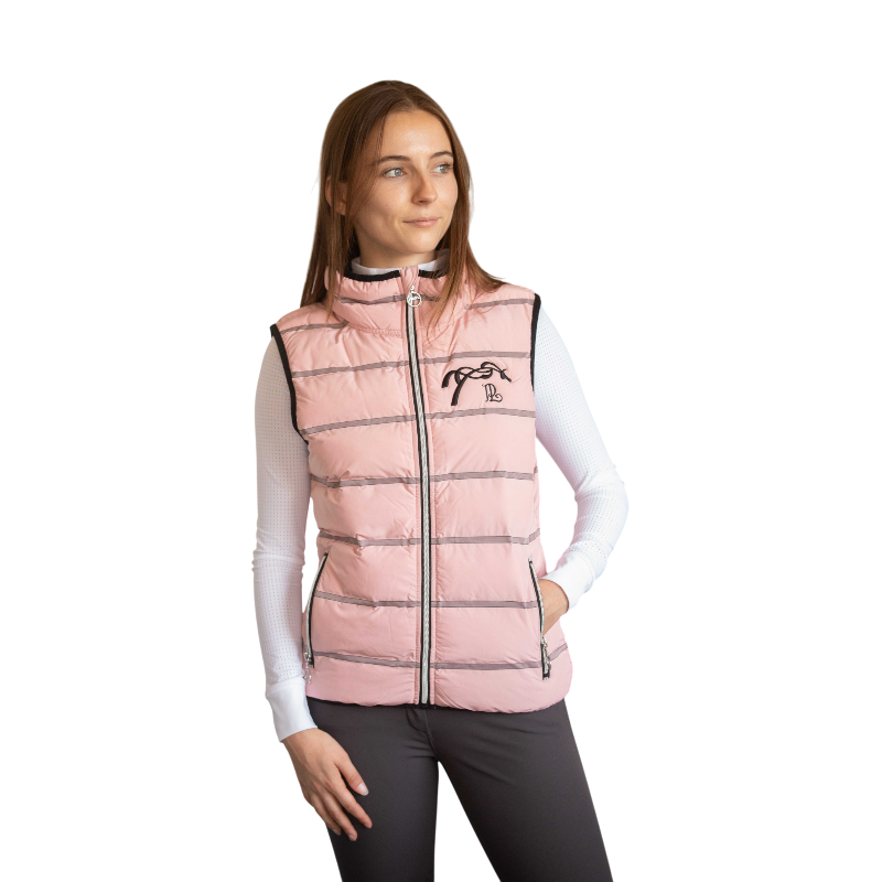 Pénélope - Doudoune sans manches femme Anouck rose poudré | - Ohlala