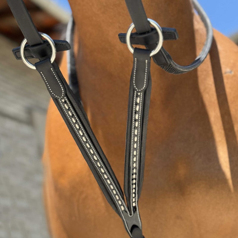 Pénélope - Flèche de martingale Point sellier noir | - Ohlala