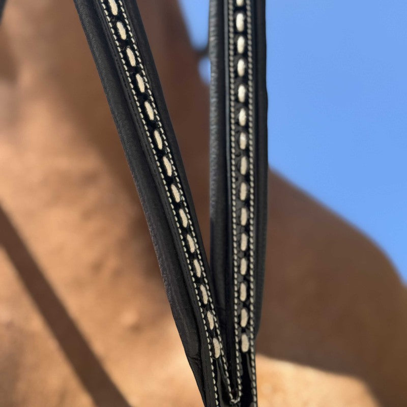 Pénélope - Flèche de martingale Point sellier noir | - Ohlala