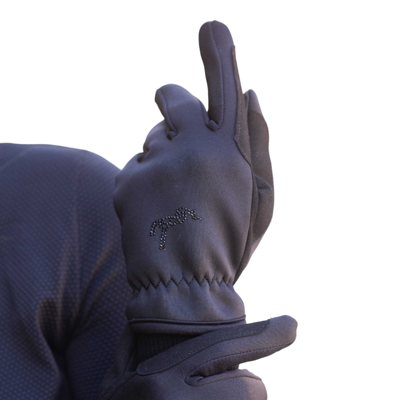 Pénélope - Gants d'équitation Wintertech noir | - Ohlala