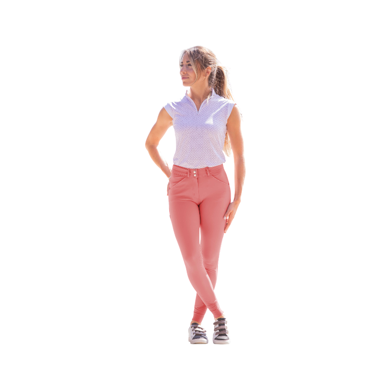 Pénélope - Pantalon d'équitation femme Élégance vieux rose | - Ohlala