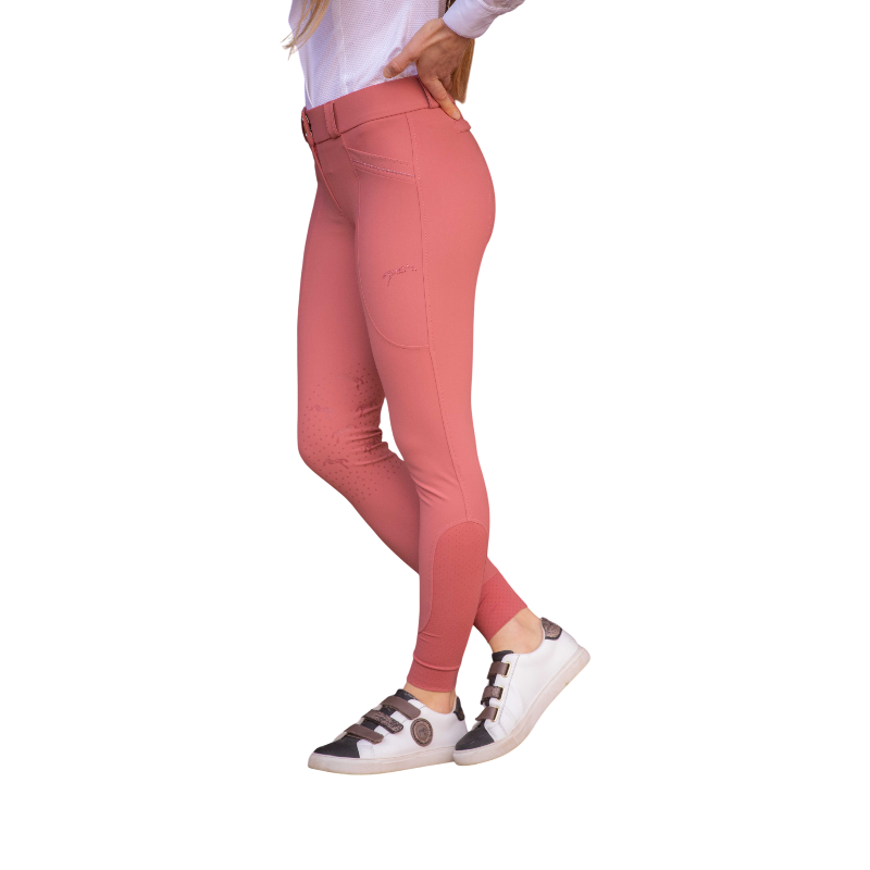 Pénélope - Pantalon d'équitation femme Sybille vieux rose | - Ohlala