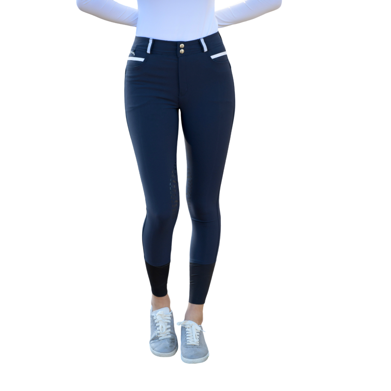 Pénélope - Pantalon d'équitation femme Fun Pushup full seat marine | - Ohlala