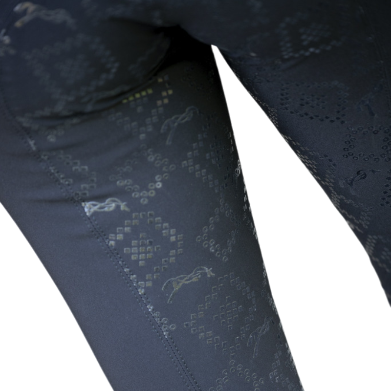 Pénélope - Pantalon d'équitation femme Fun Pushup full seat noir | - Ohlala