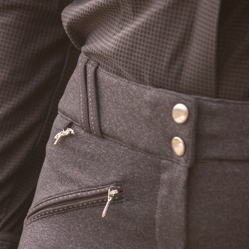 Pénélope - Pantalon d'équitation femme Romy gris chiné | - Ohlala