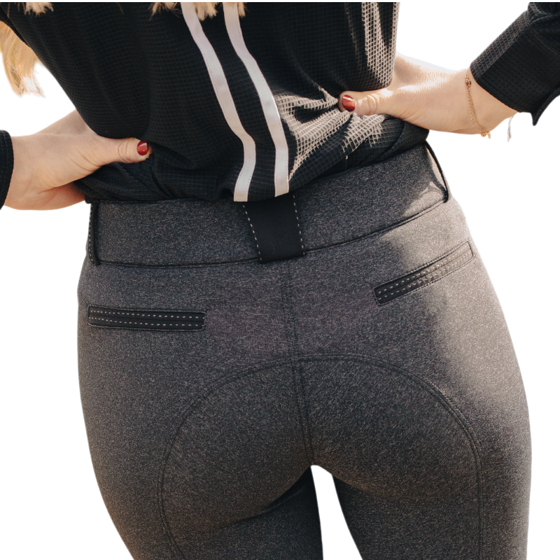Pénélope - Pantalon d'équitation femme Romy gris chiné | - Ohlala