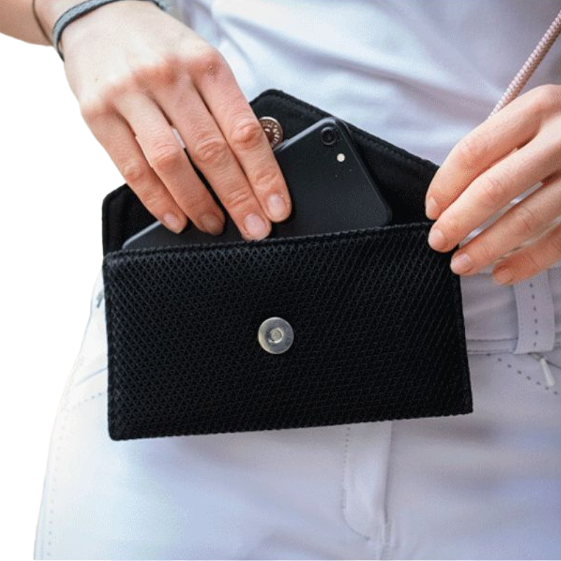 Pénélope - Pochette pour téléphone Pocket mesh noir | - Ohlala