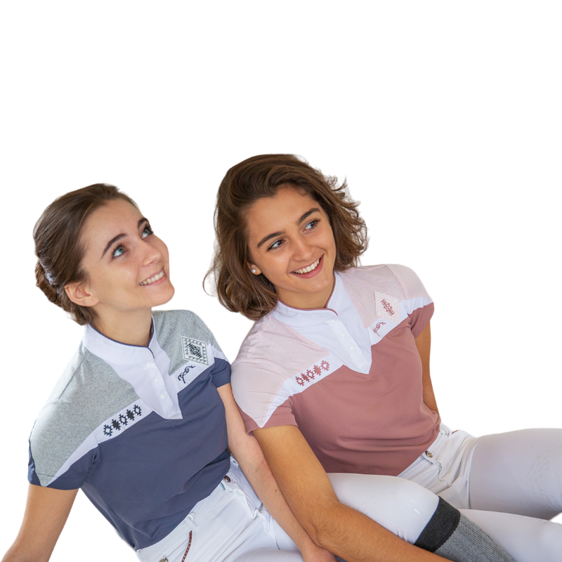 Pénélope - Polo manches courtes femme Indyshow rose | - Ohlala