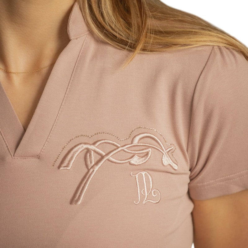 Pénélope - Polo manches courtes femme Josie beige/ rose | - Ohlala