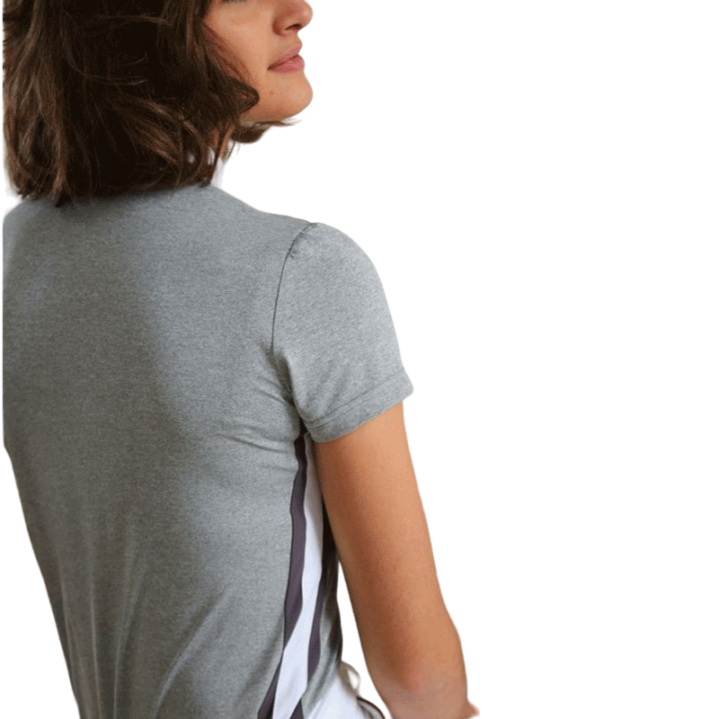 Pénélope - Polo manches courtes femme Moon gris | - Ohlala