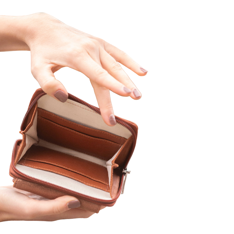 Pénélope - Porte monnaie Clémence cognac glitter | - Ohlala