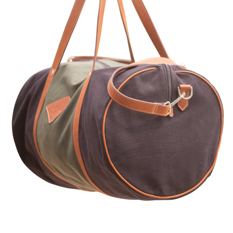 Pénélope - Sac Canvas Bowl vert/ noir | - Ohlala