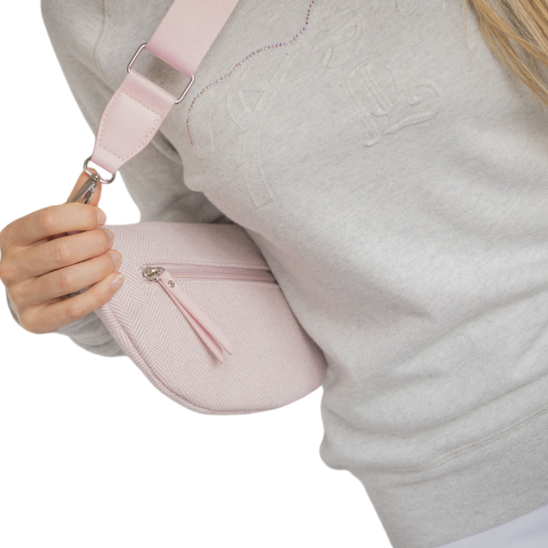 Pénélope - Sac banane Chevron rose | - Ohlala