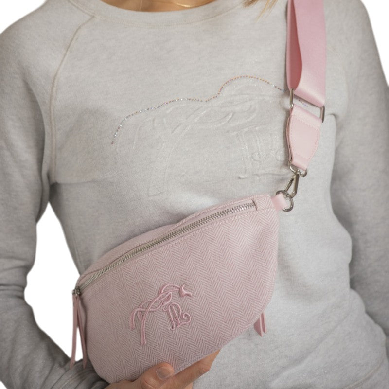 Pénélope - Sac banane Chevron rose | - Ohlala