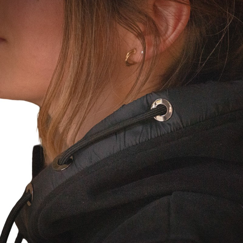 Pénélope - Sweat à capuche zippé femme Fluore noir | - Ohlala