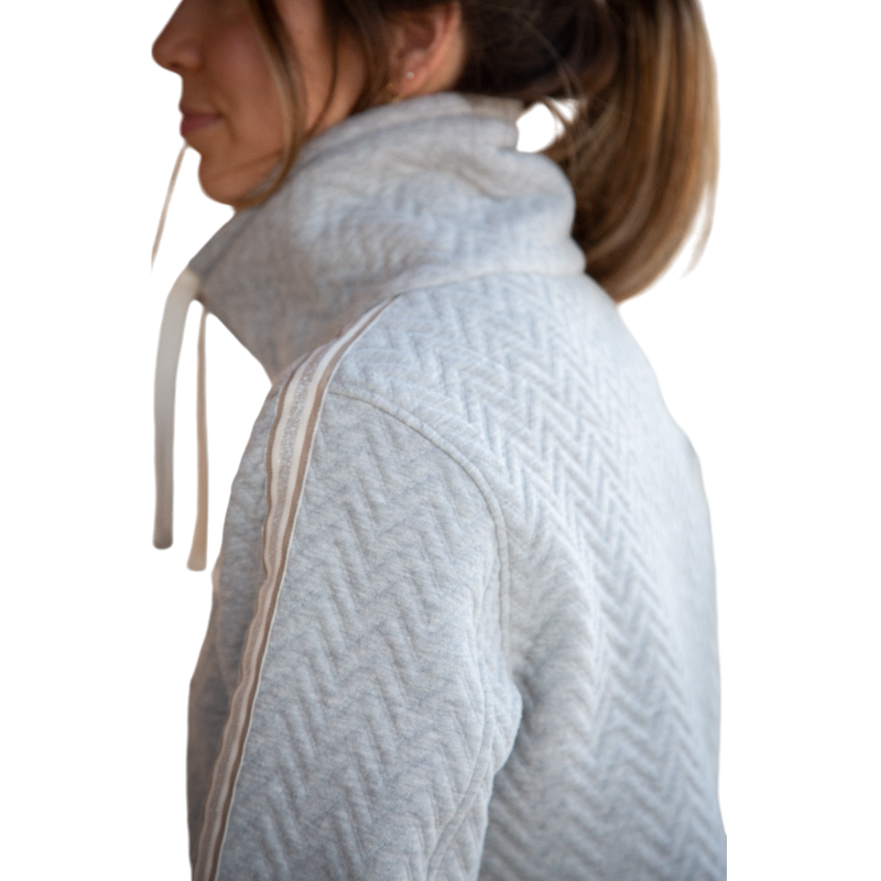 Pénélope - Sweat femme Pépita gris | - Ohlala