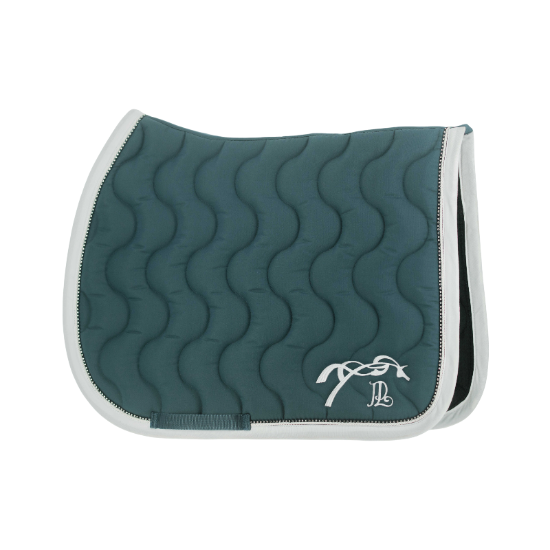 Pénélope - Tapis de selle Diamant bleu canard/ blanc | - Ohlala