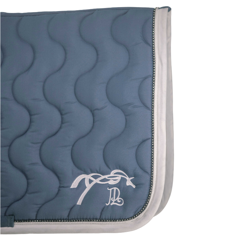 Pénélope - Tapis de selle Diamant bering sea/ blanc | - Ohlala