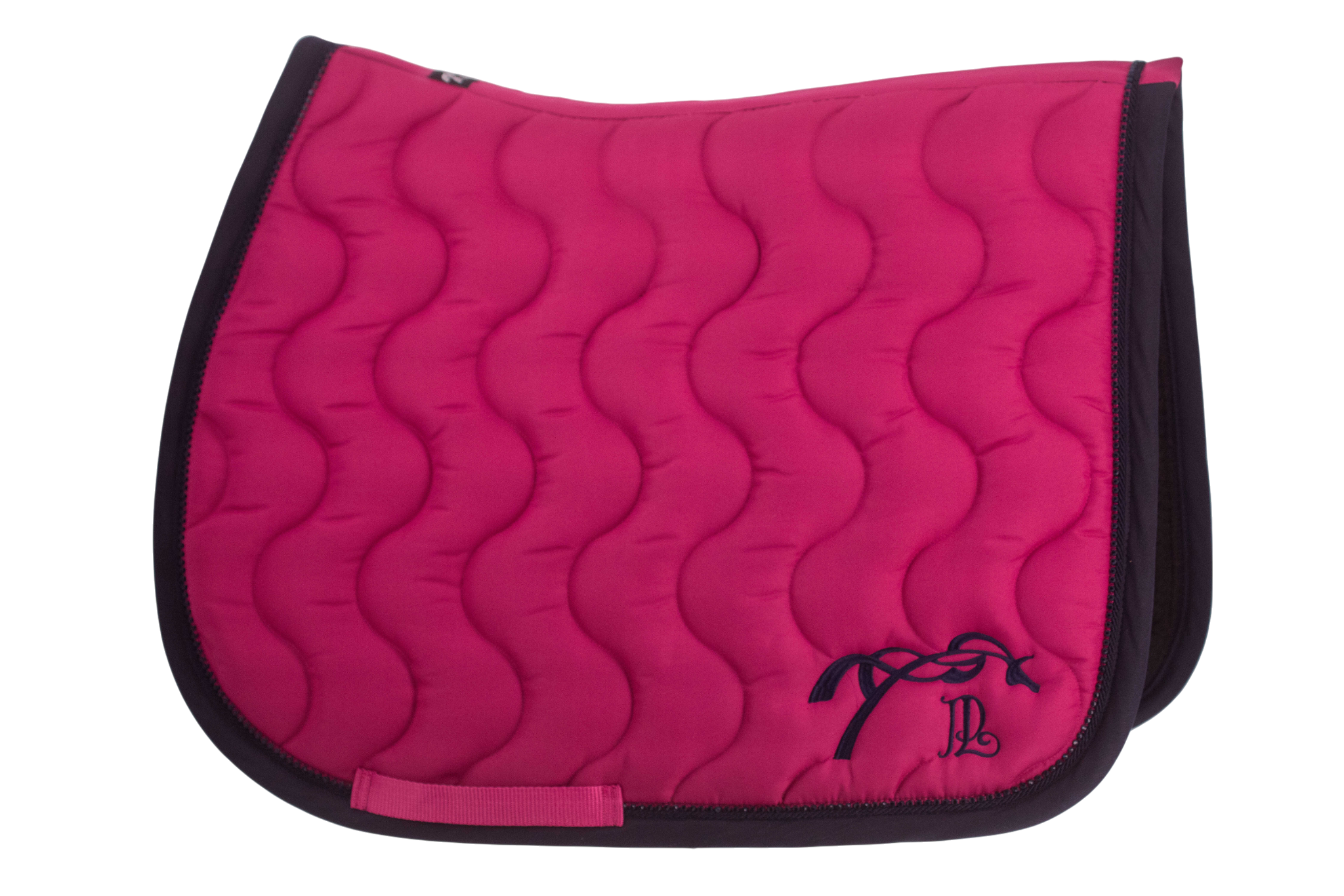 Pénélope - Tapis de selle Diamant fuschia/ marine | - Ohlala