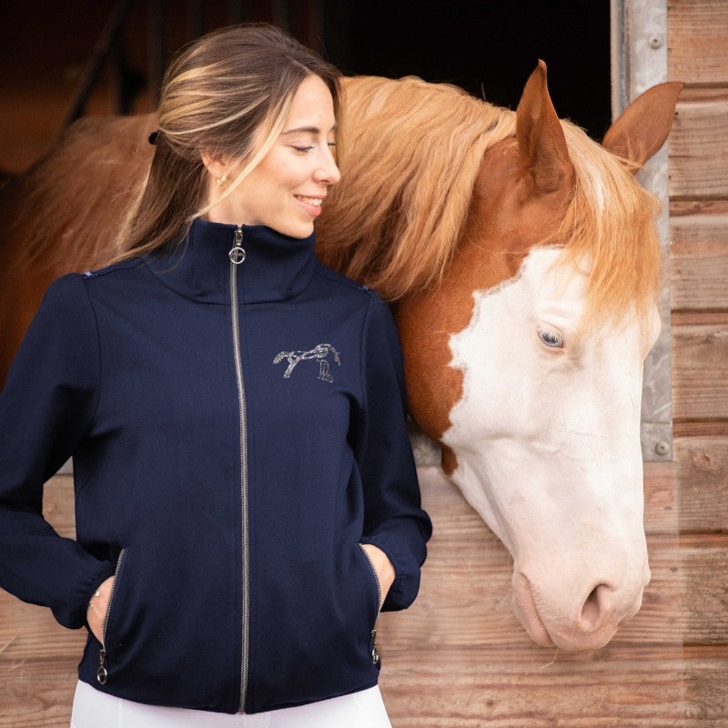 Pénélope - Veste femme Tweeny Strass marine | - Ohlala