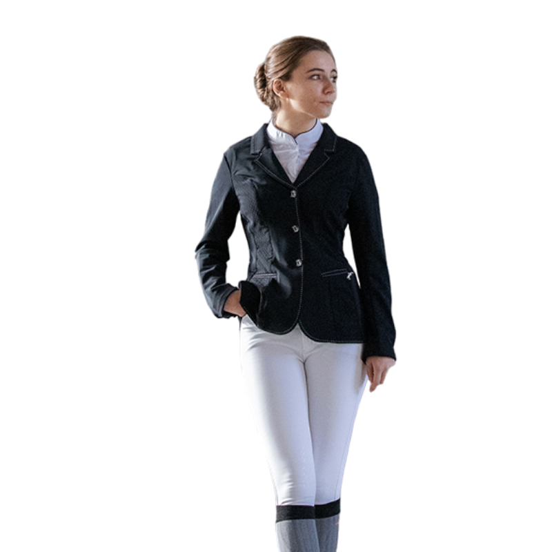 Pénélope - Veste de concours femme Paris Air soft noir | - Ohlala