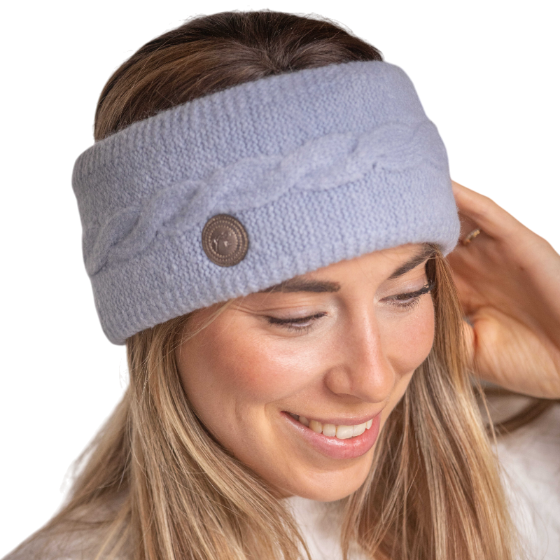 Pénélope - Bandeau tricoté femme Mel bering sea | - Ohlala