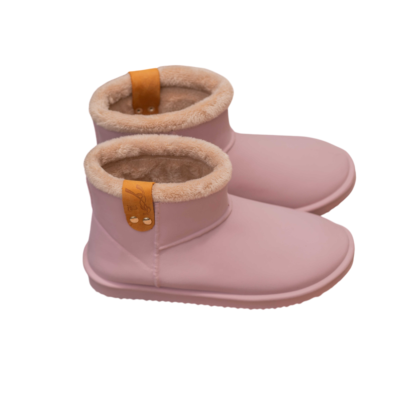 Pénélope - Boots fourrées rose poudré | - Ohlala