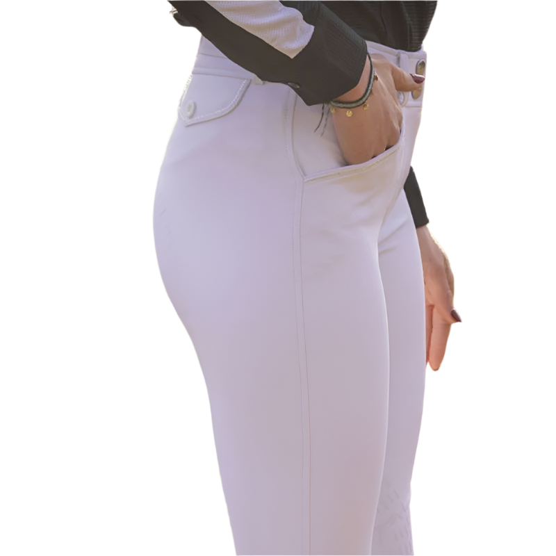 Pénélope - Pantalon d'équitation femme Élégance blanc | - Ohlala