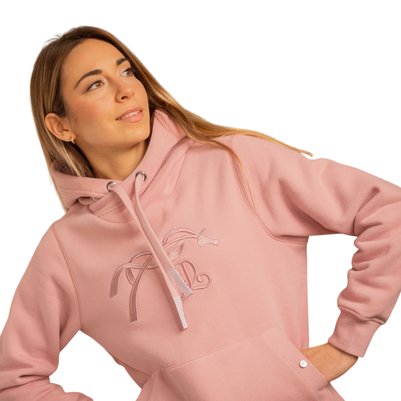 Pénélope - Sweat à capuche femme Polly rose | - Ohlala