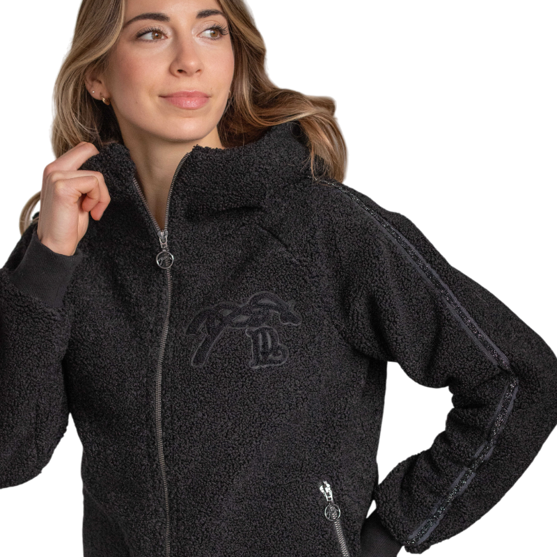 Pénélope - Sweat polaire zippé femme Miwi noir | - Ohlala