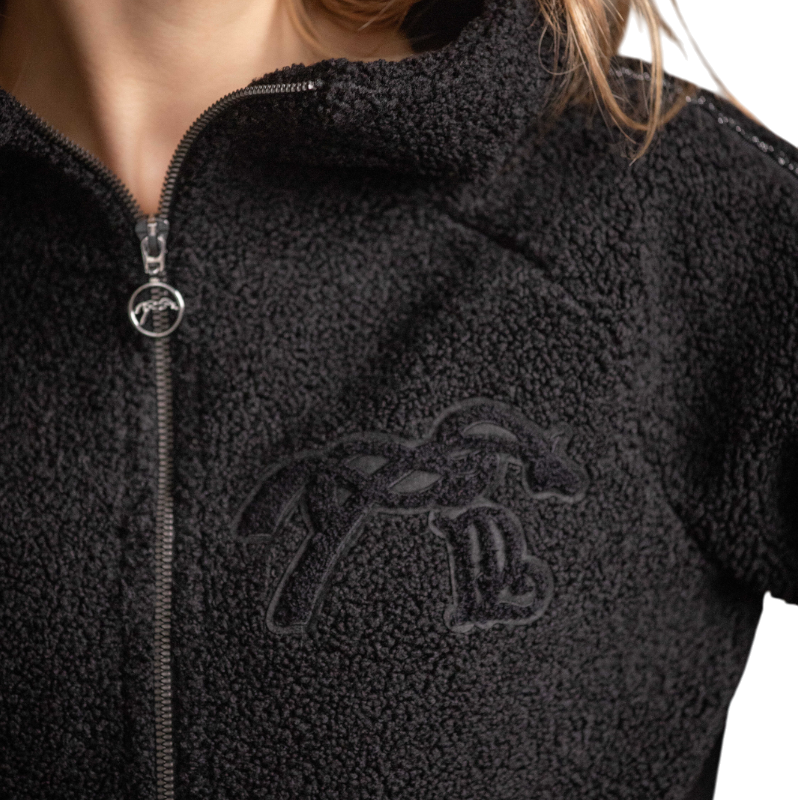 Pénélope - Sweat polaire zippé femme Miwi noir | - Ohlala