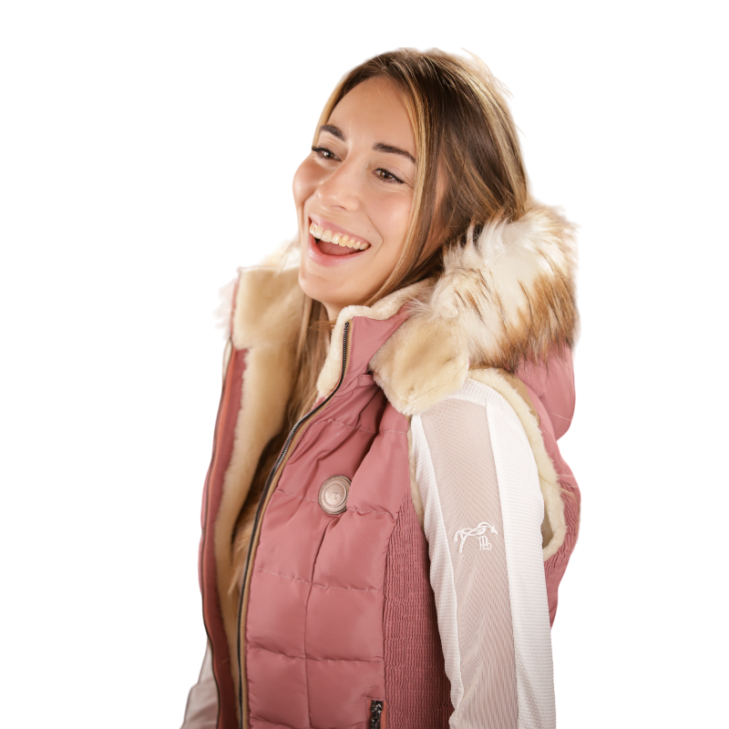 Pénélope - Doudoune sans manches Newroge femme vieux rose | - Ohlala