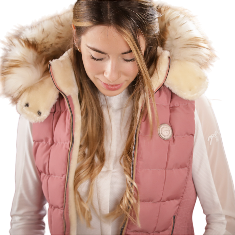 Pénélope - Doudoune sans manches Newroge femme vieux rose | - Ohlala