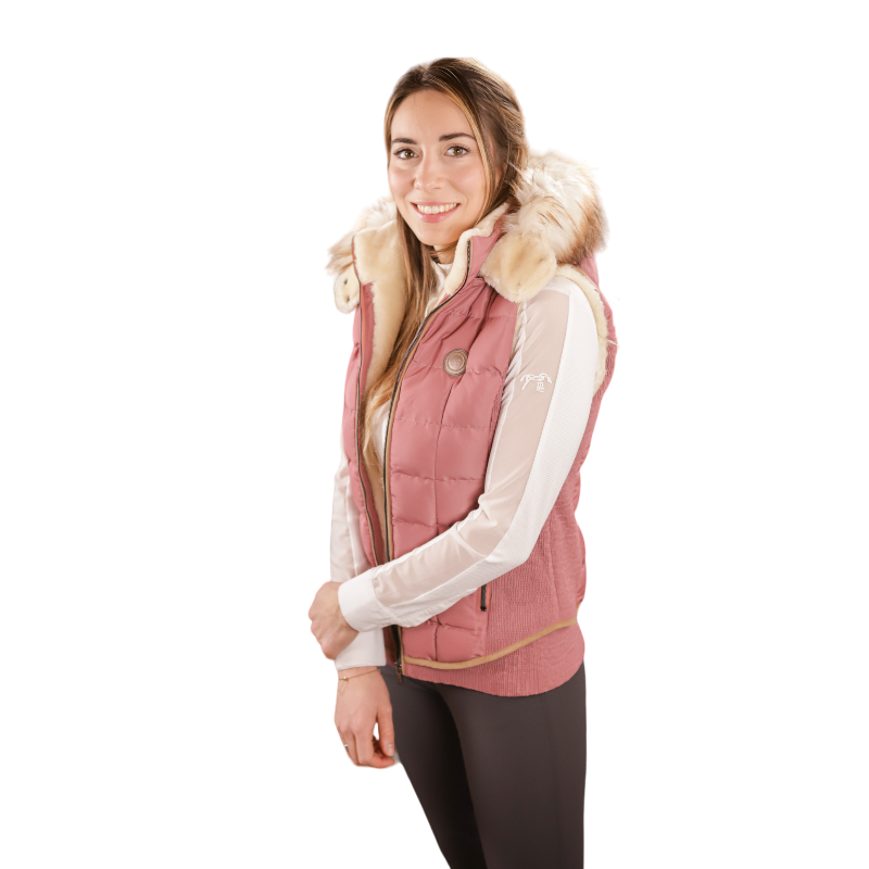 Pénélope - Doudoune sans manches Newroge femme vieux rose | - Ohlala