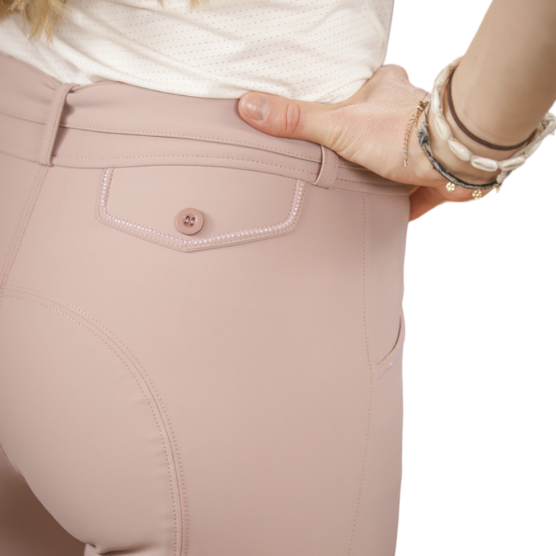 Pénélope - Pantalon d'équitation femme Elegance rose poudré | - Ohlala