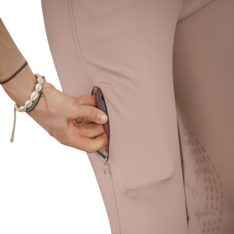 Pénélope - Pantalon d'équitation femme Elegance rose poudré | - Ohlala