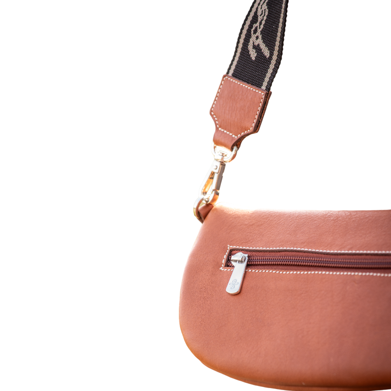 Pénélope - Sac banane Smile Cognac | - Ohlala