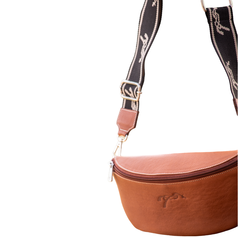 Pénélope - Sac banane Smile Cognac | - Ohlala