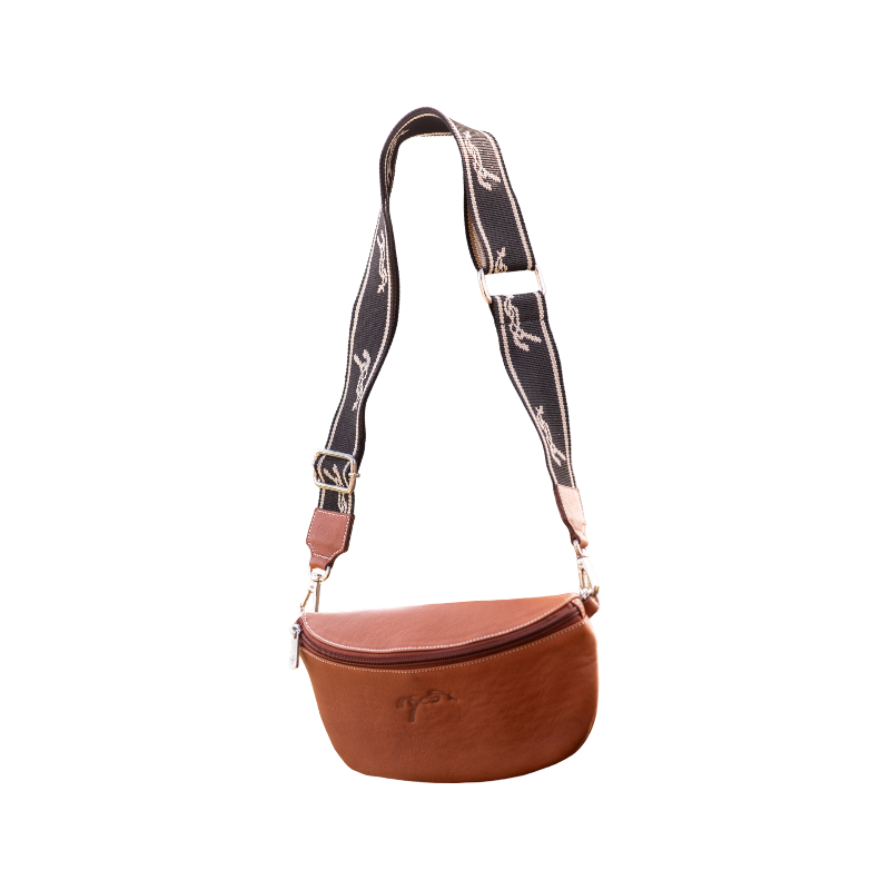 Pénélope - Sac banane Smile Cognac | - Ohlala
