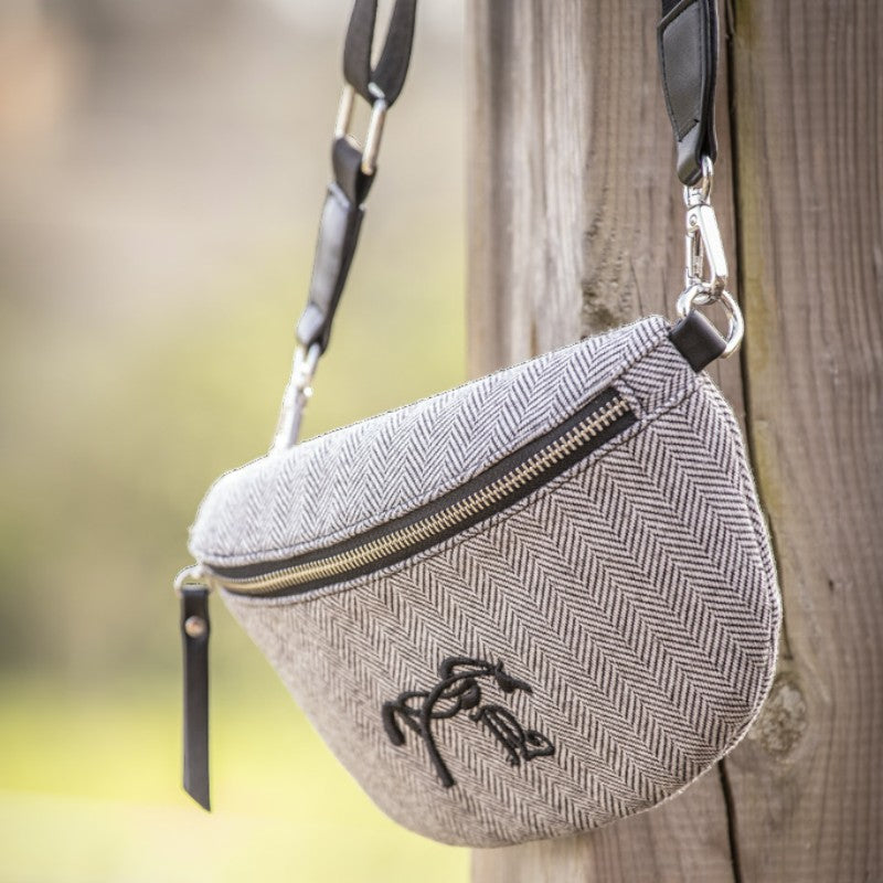 Pénélope - Sac banane Chevron noir | - Ohlala