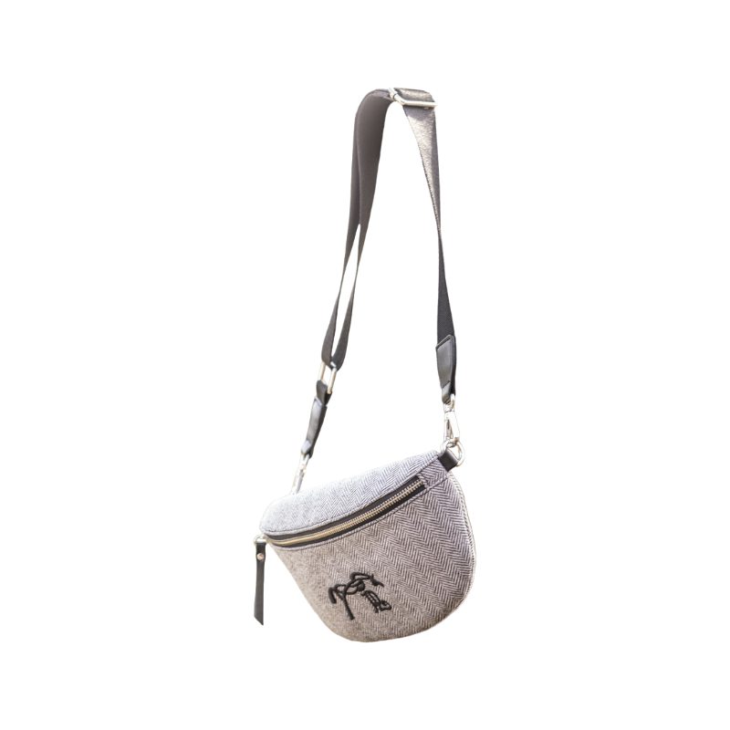 Pénélope - Sac banane Chevron noir | - Ohlala