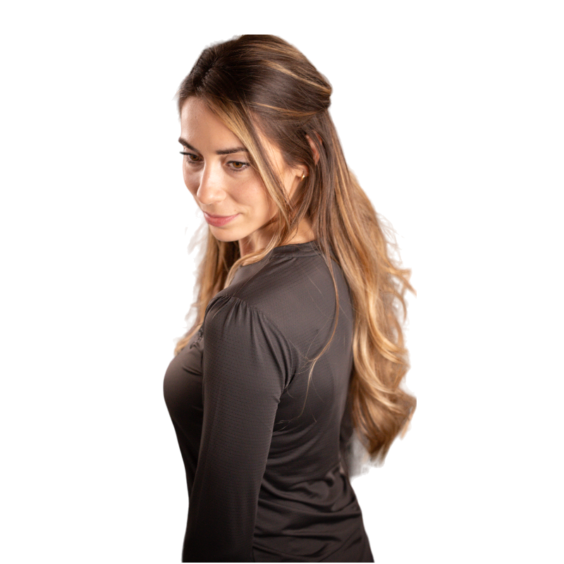 Pénélope - T-Shirt Techty manches longues gris foncé | - Ohlala