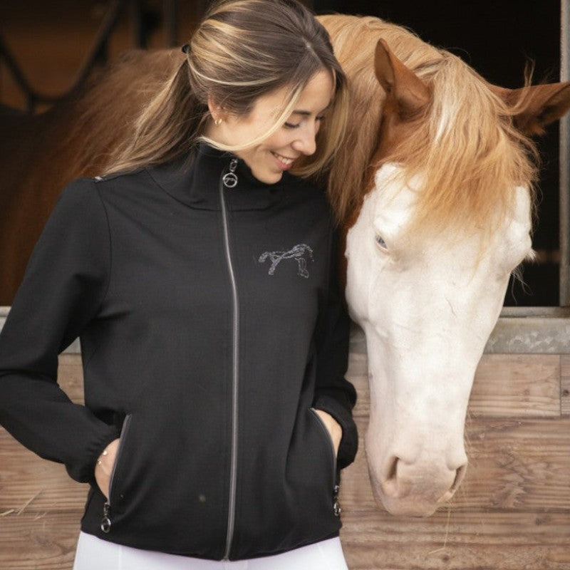 Pénélope - Veste Tweeny strass noir | - Ohlala