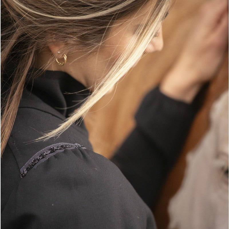 Pénélope - Veste Tweeny strass noir | - Ohlala