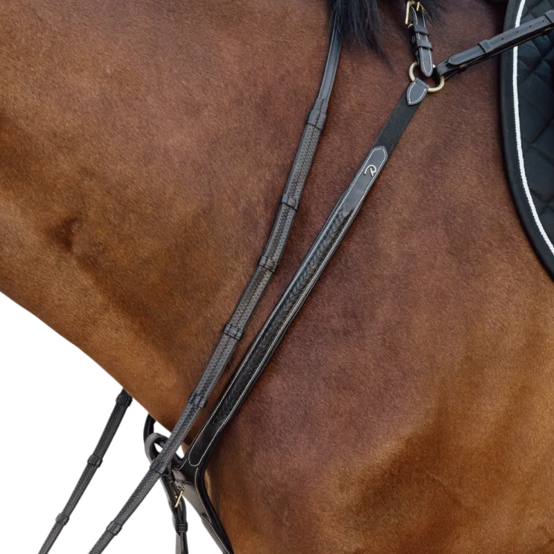 Dyon - Plastron à pont tressé D Collection noir | - Ohlala